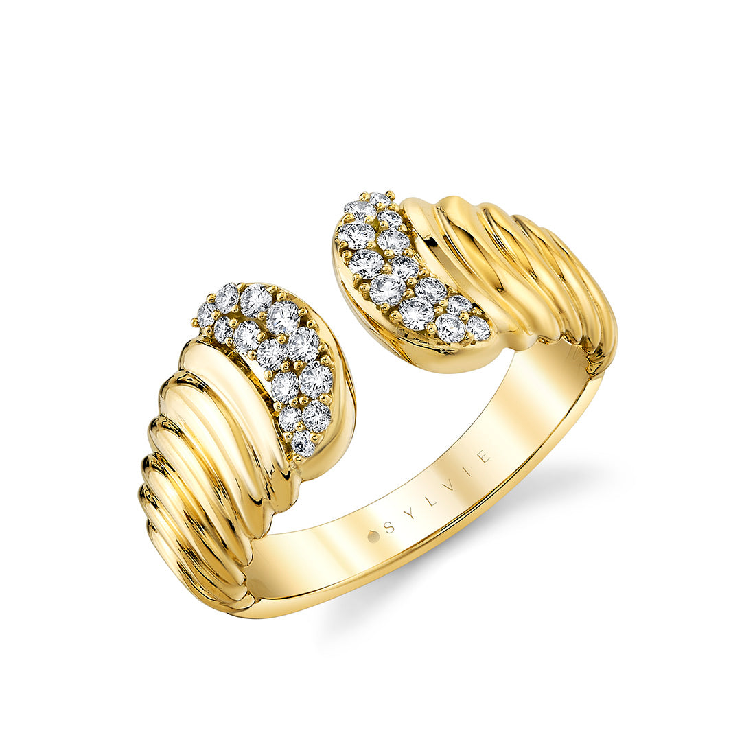 14K Auravie Scalloped Open Diamond Ring