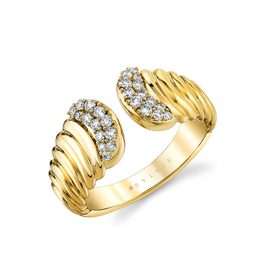 14K Auravie Scalloped Open Diamond Ring