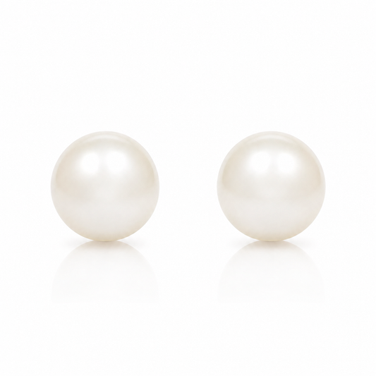 White Gold South Sea Pearl Studs