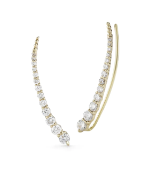 14K Yellow Gold Diamond Ear Climber (.25ctw)