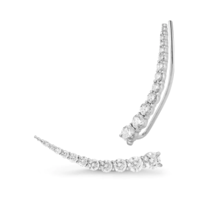 14K White Gold Diamond Ear Climber (.25ctw)