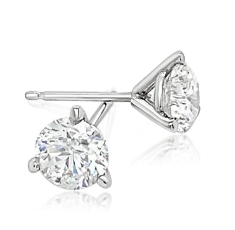 14K White Gold Diamond Studs (1ctw)