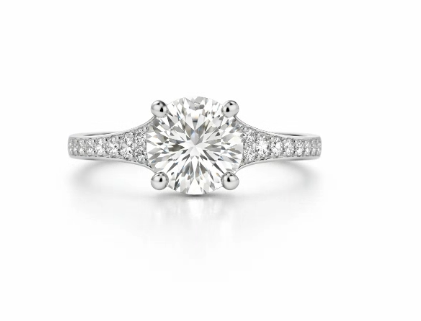 1.01 CT Forevermark Round Diamond Engagement Ring in Platinum