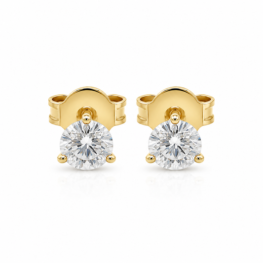 Yellow Gold Lab-Grown Diamond Martini Studs