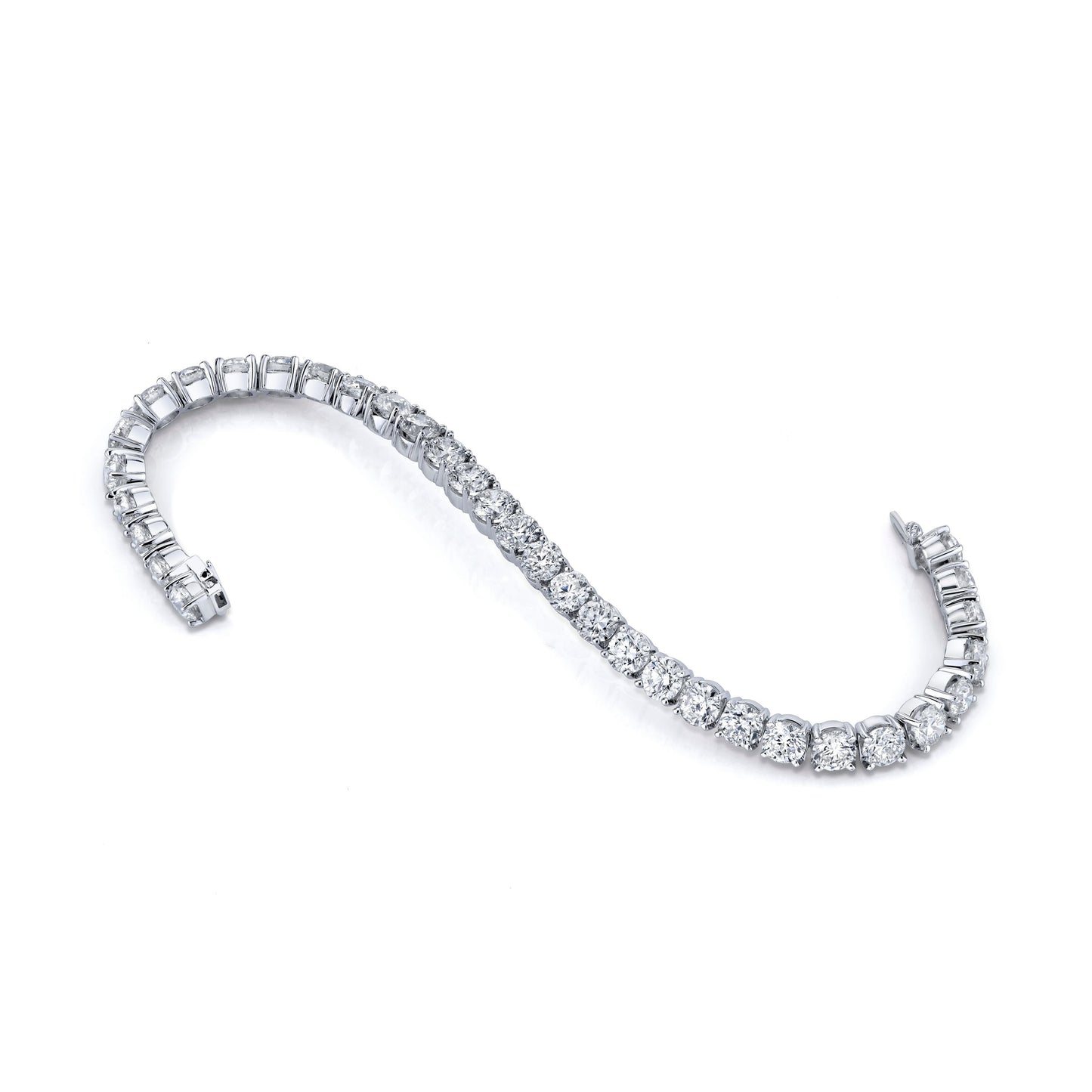 18K White Gold Diamond Tennis Bracelet (16.60ctw)