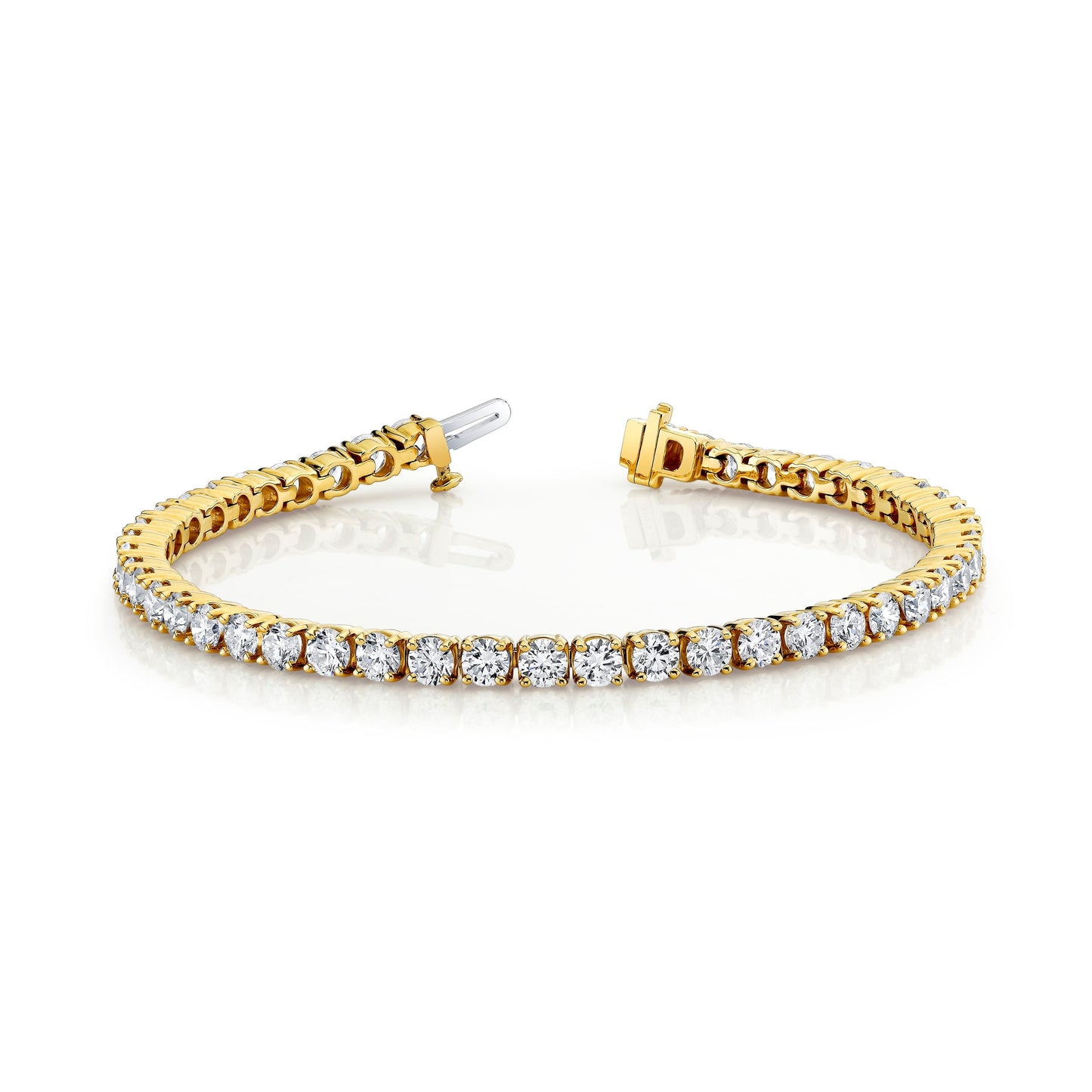 18K Yellow Gold Diamond Tennis Bracelet (7.45ctw)