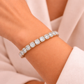 Yellow Gold Classic Four Prong Diamond Tennis Bracelet