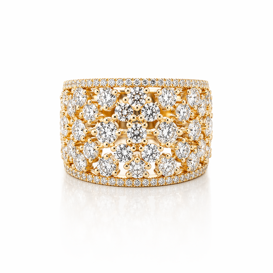 Yellow Gold Lab-Grown Diamond Cocktail Ring