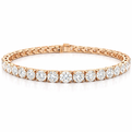 Yellow Gold Classic Four Prong Diamond Tennis Bracelet
