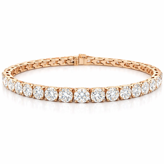 Yellow Gold Classic Four Prong Diamond Tennis Bracelet