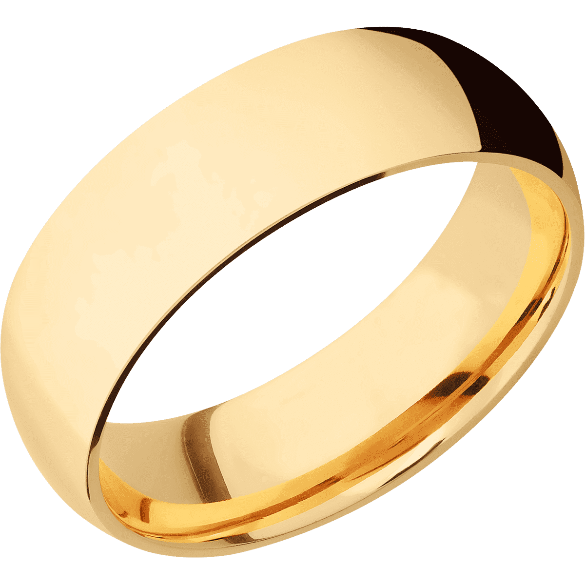 14K Yellow Gold + Polish Finish
