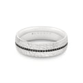 Heritage Hammered Mens Band with Black Diamonds - Brooks