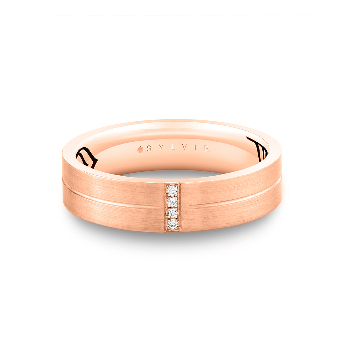 Shell Apex Brushed Diamond Mens Band - Knox