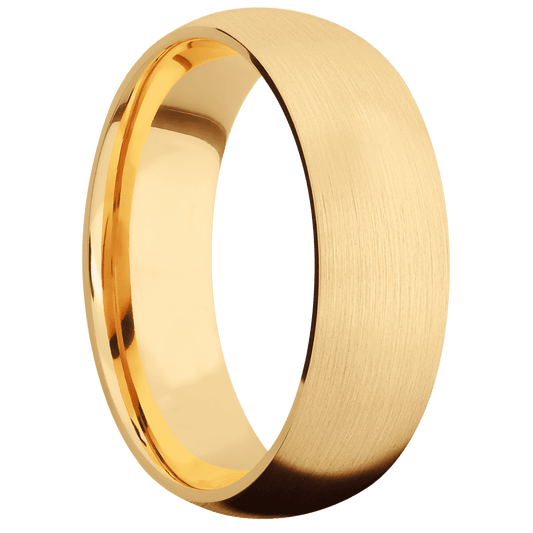 14K Yellow Gold + Satin Finish