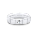 Fluted Shell Geometric Brushed Mens Band - Charles