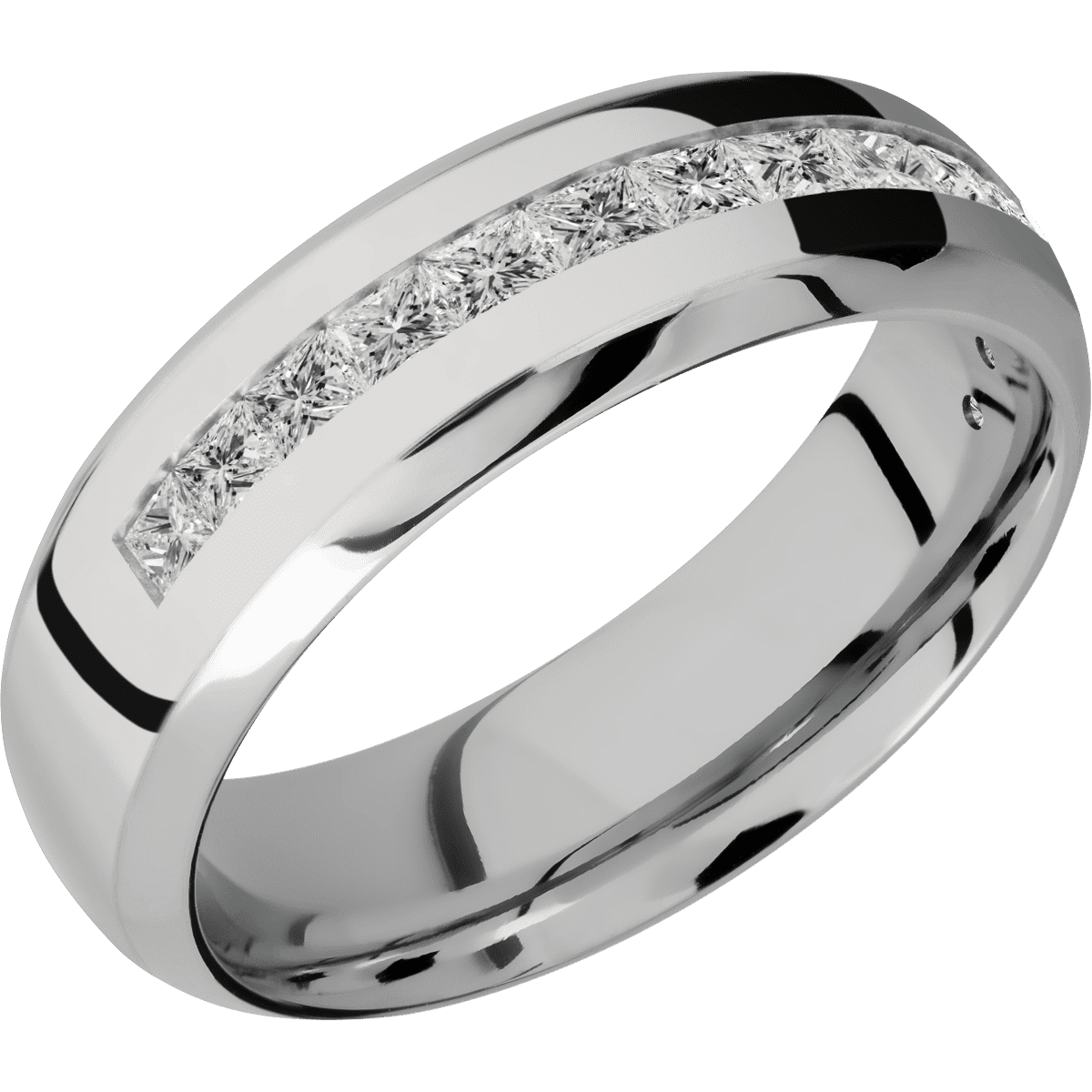 18K White Gold + Polish , Polish Finish