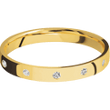 18K Yellow Gold + Polish Finish