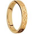 14K Yellow Gold + Satin Finish + 10K Yellow Gold