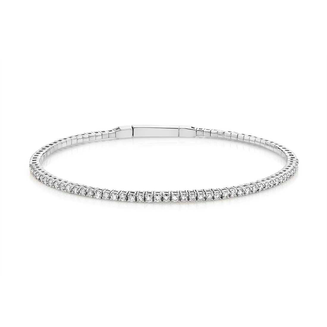 Classic Clasp Diamond Bangle - 1/2 Way 0.80 CT