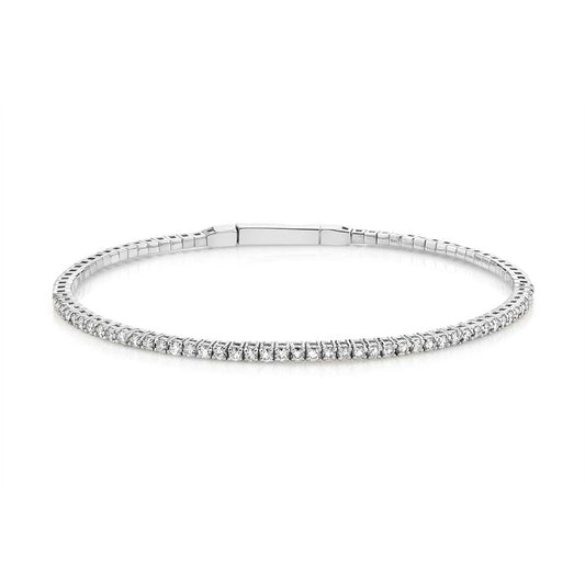 Classic Clasp Diamond Bangle - 1/2 Way 2.24 CT