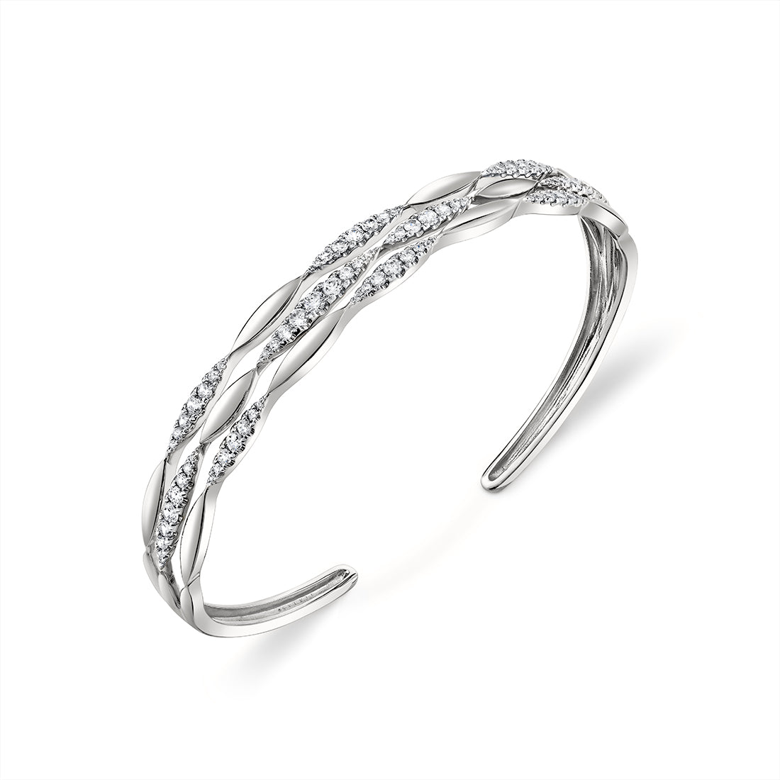Auravie Two Tone Diamond Bangle
