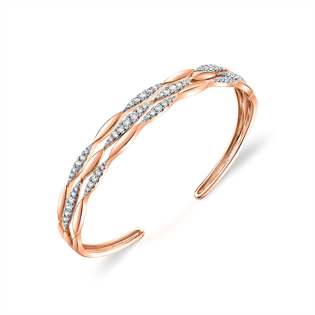 Auravie Two Tone Diamond Bangle