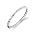 Lineaire Fine Line Crossover Diamond Bangle