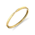 Lineaire Fine Line Crossover Diamond Bangle