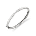 Lineaire Fine Line Crossover Diamond Bangle