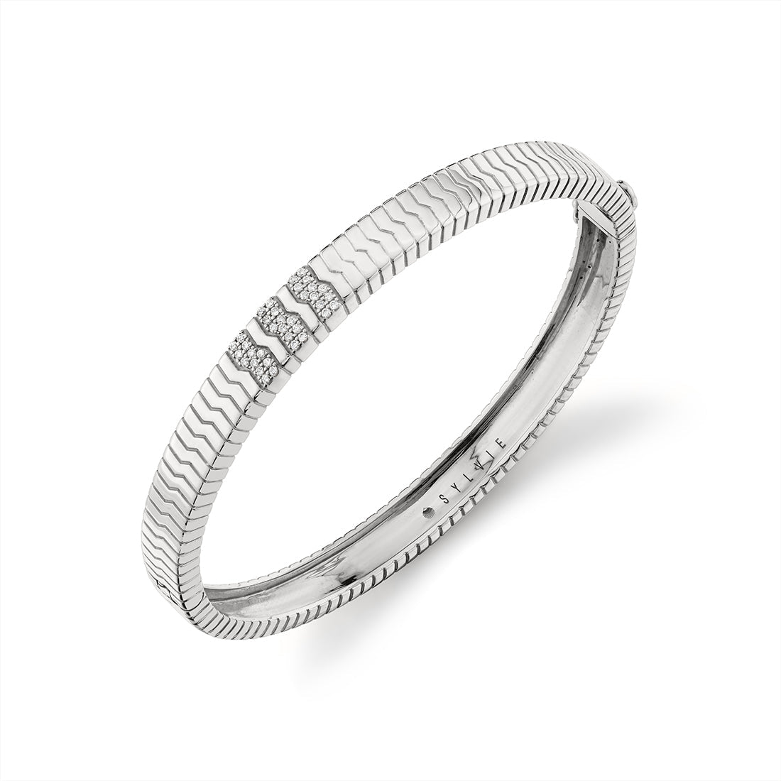 Lineaire Fine Line Diamond Bangle