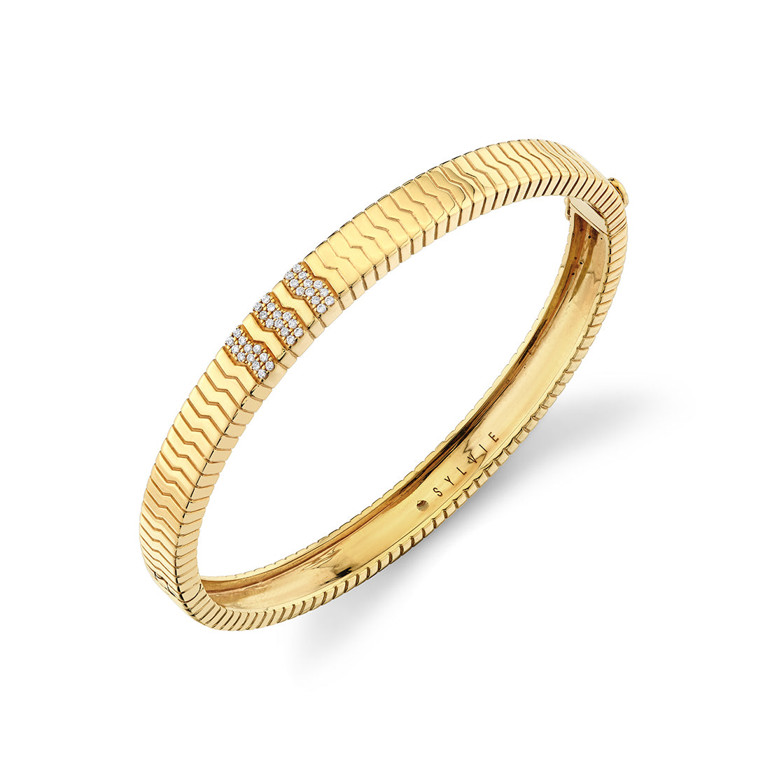 Lineaire Fine Line Diamond Bangle