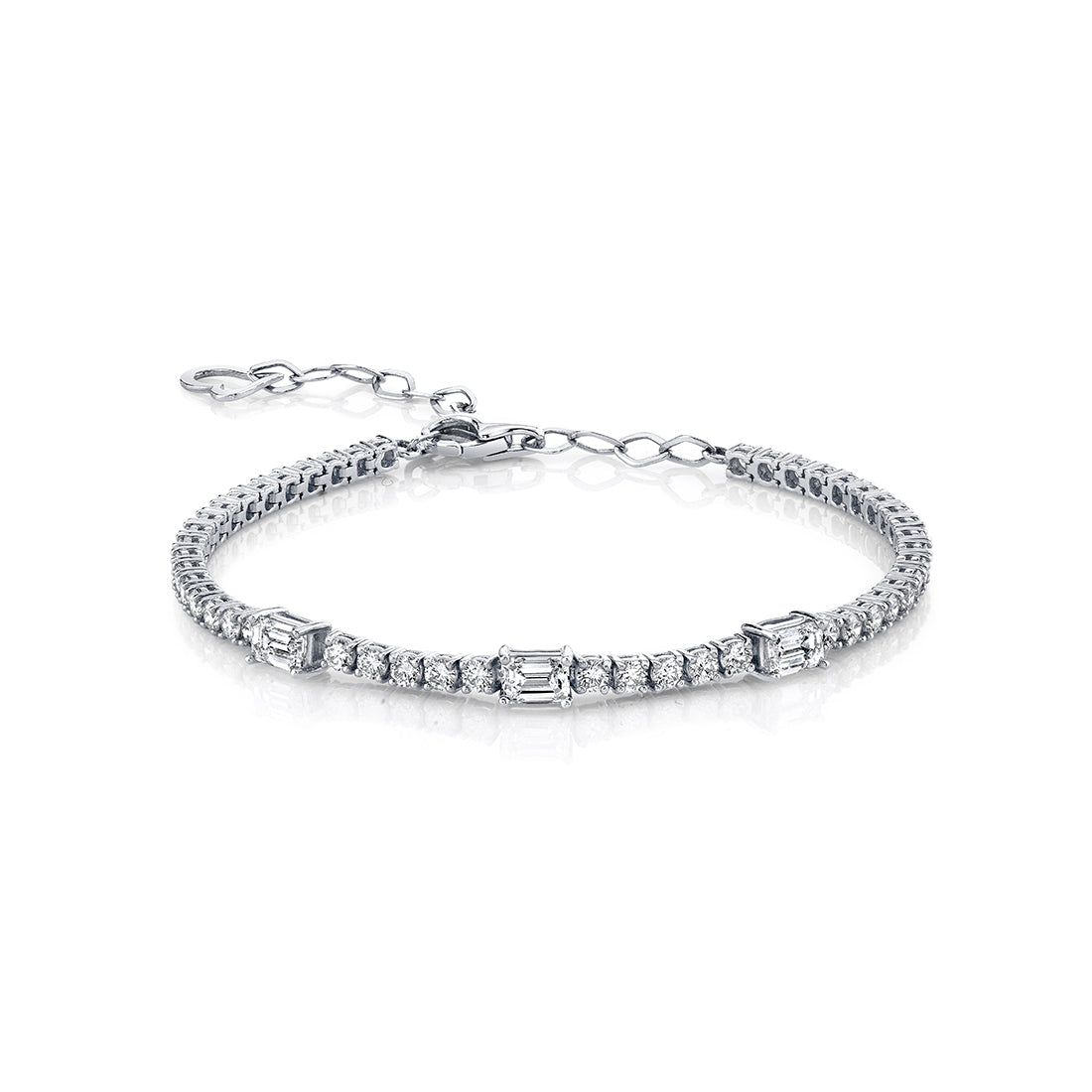 Emerald Cut Diamond Bracelet