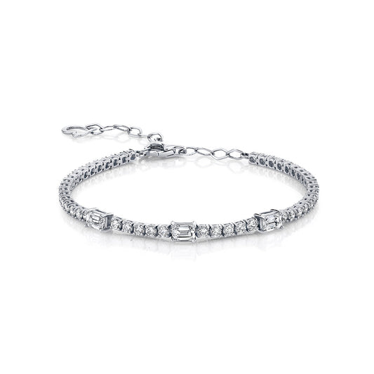 Emerald Cut Diamond Bracelet
