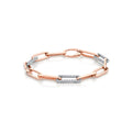 Two Tone Paperclip Bracelet 1.50 CT