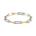 Two Tone Paperclip Bracelet 3.06 CT