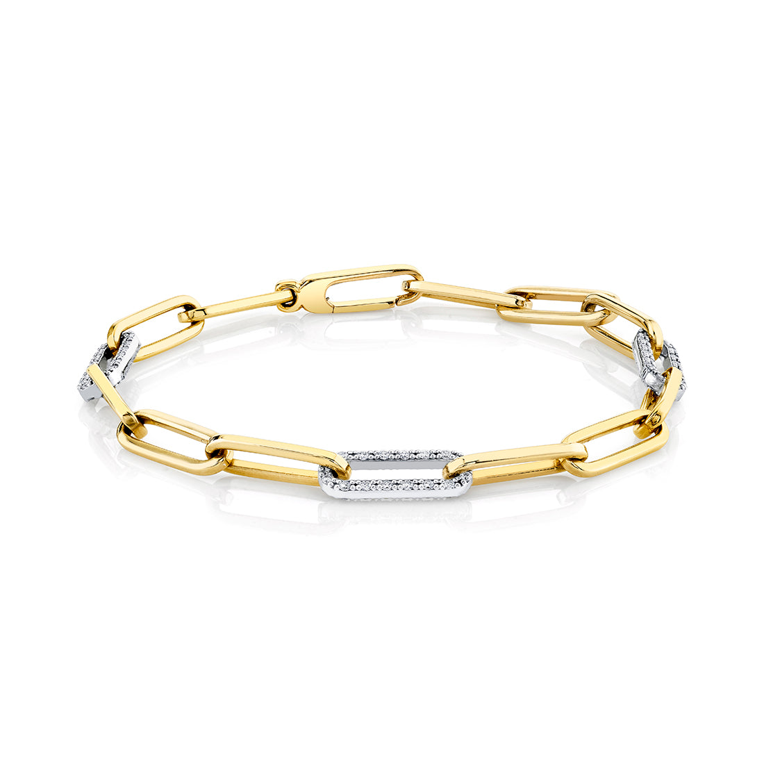 Diamond Paperclip Bracelet 0.75 CT