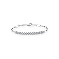 Round Tennis Bar Paperclip Bracelet