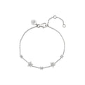 Solaz Spaced Diamond Star Shapes Bracelet