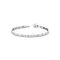 Shell Tip Spaced Bezel Baguette Diamond Bracelet