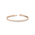 Shell Tip Spaced Bezel Baguette Diamond Bracelet