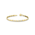 Shell Tip Spaced Bezel Baguette Diamond Bracelet