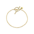 Shell Heritage Paperclip Diamond Toggle Bracelet