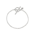 Shell Heritage Paperclip Diamond Toggle Bracelet