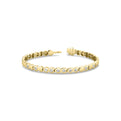 Shell Shape Spaced Bezel Diamond Bracelet