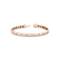 Shell Shape Spaced Bezel Diamond Bracelet