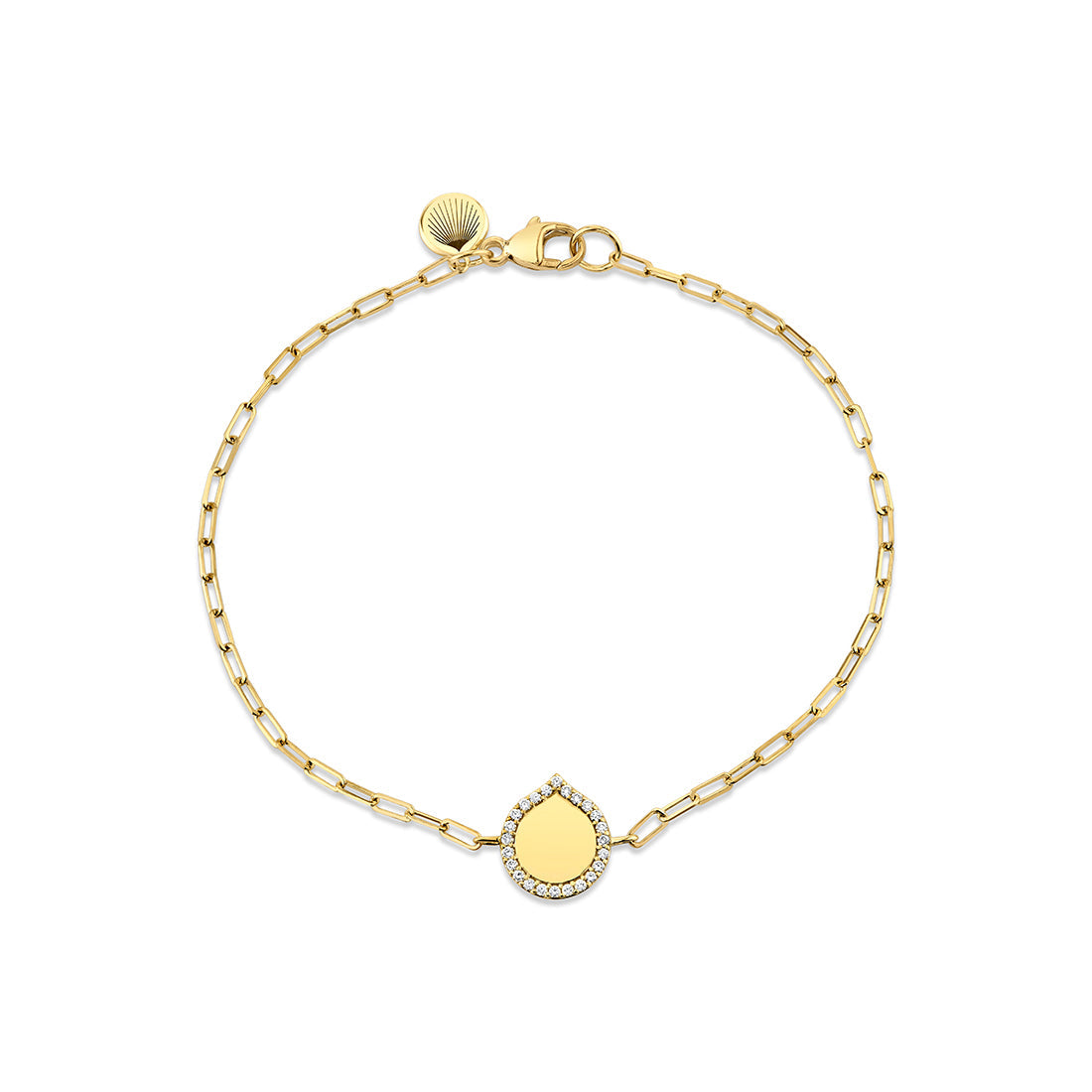 Shell Heritage Diamond Shell Paperclip Bracelet