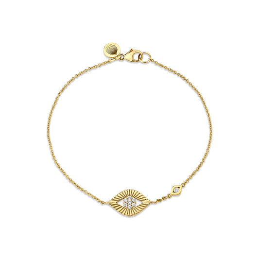 Lineaire Fine Line Evil Eye Diamond Bracelet
