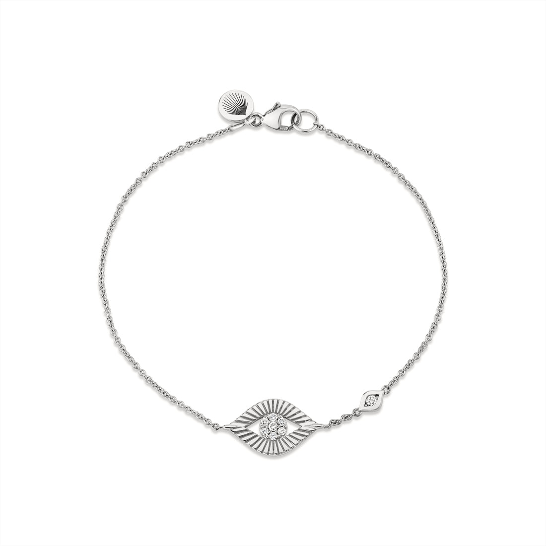 Lineaire Fine Line Evil Eye Diamond Bracelet