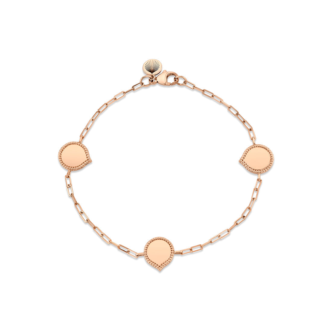 Shell Heritage Spaced Shell Paperclip Bracelet