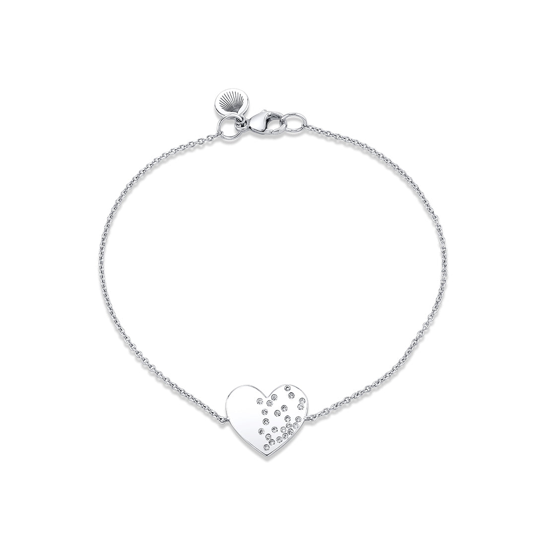Eternelle Scattered Diamond Heart Bracelet